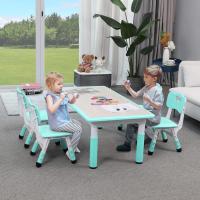 Mesa de Niños Ajustable en Altura Juego de Sillas de 4 Ideal para Jardín de Infantes y Habitación - details 1