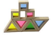 Juguete de madera Montessori para niños, juego de bloques acrílicos apilables de arcoíris, aprendizaje colorido - details 12