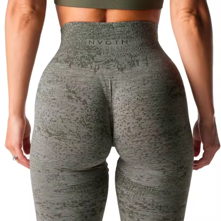 NVGTN Ropa deportiva y de fitness suave para mujer digital sin costuras, pantalones de yoga de spandex, mallas para correr - 1