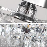 Lámpara De Techo De Cristal Pequeña, Moderna Lámpara De Techo De Cristal Para Pasillo, Accesorios De Iluminación De Techo, Lámpara De Montaje Empotrado Para Dormitorio, Salón (Plata) - details 2