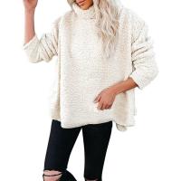 Jersey de cuello alto para mujer, sudaderas, tops de otoño e invierno - details 5