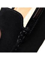 Los hombres mocasines zapatos de cuero vegano zapatos de la cubierta detalles de costura gamuza Vamp suela de goma Flexible tacón plano cómodo baile Slip-on - details 7
