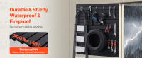 Panel de pared de listones de PVC SucceBuy de 4x4 pies, diseño modular negro. Panel de listones ajustable y fácil de instalar con estructura de acoplamiento y opciones de corte DIY. - details 0
