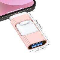 Drive de Flash USB 3.0 para iPhone A prueba de golpes, Interfaz de lightning, Capacidad de 512GB y más Almacenamiento de datos OTG para iPhone 6/7/8/X/11/12pro - details 0