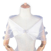 Chal de boda transparente, bufandas cómodas de llevar con buen efecto drapeado, adecuado para vestido de fiesta Formal - details 0