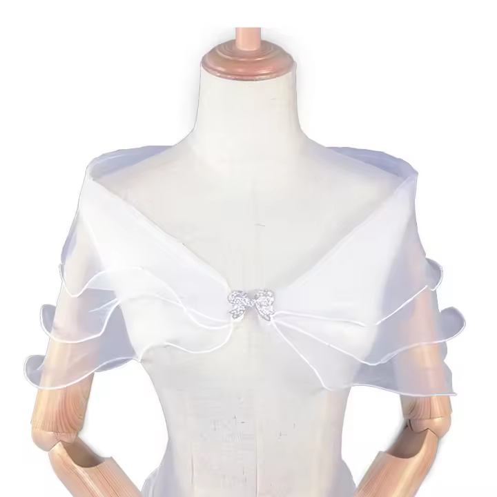 Chal de boda transparente, bufandas cómodas de llevar con buen efecto drapeado, adecuado para vestido de fiesta Formal - 1