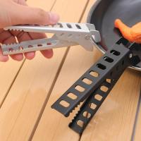 Abrazadera de sartén antiescaldaduras para acampar y senderismo, pinza para tazón, clip para olla al aire libre, accesorios de vajilla para picnic, utensilios de cocina para barbacoa y acampada - details 7