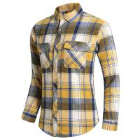 Camisa de Manga Larga con Estampado Geométrico a Rayas Estilo Casual para Hombres - details 30