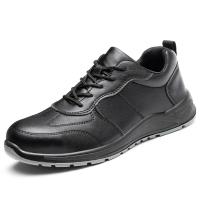 Zapatos de trabajo de seguridad con aislamiento de 6KV para hombres y mujeres, zapatos de cuero negros impermeables, zapatos de cocina antideslizantes, botas indestructibles - details 2