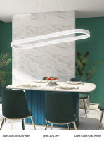 TOMAXIN-Luz LED colgante para comedor, sala de estar, dormitorio, lámpara de araña ovalada, 100CM - details 4