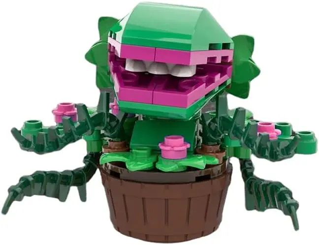 Modelo de construcción de planta de piraña Audrey II, Kit de bloques de construcción de plantas monstrosas, horror creativo, accesorios de juego de construcción - 1