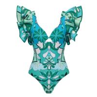 Conjunto de bikini con volantes para mujer, bikini brasileño estampado, traje de baño con falda, traje de playa para niña 2024 - details 19
