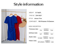 Vestido Mujer Elegante Manga Larga Casual Vestido De Volante Dobladillo Vestidos para Invitada Coctel - details 0