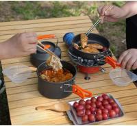 Juego de utensilios de cocina para 1-3 personas, olla y sartén portátiles livianas con bolsa de transporte, perfecto para acampar al aire libre - details 3
