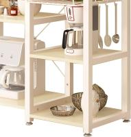 Cocina Mueble para Almacenamiento de Cocina Estantes de Cocina con Ganchos para Almacenamento Estante de Horno de Microondas,Estanterías de Cocina con 3+3 estantes Blanco - details 25