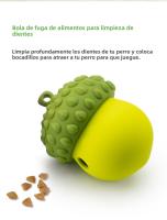Nuevo Juguete Interactivo Educativo para Mascotas Dispositivo de Bola de Comida Resistente a Mordeduras para Gatos y Perros Cono de Pino, Silicona, Fugas de Comida para Mascotas - details 3