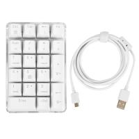 Teclado numérico mecánico GATERON, interruptor marrón con cable para juegos, carcasa de cristal, retroiluminado blanco, 21 teclas, Mini teclado numérico - details 0