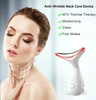 Terapia de luz roja para cara y cuello, Varita Facial ondulada, belleza elegante, dispositivo Facial multifuncional, plateado - details 0