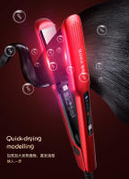 Plancha de pelo profesional con revestimiento cerámico, plancha de pelo con pantalla LCD Digital, rizador de calentamiento instantáneo de doble voltaje - details 5