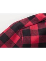 Nueva Moda de Verano 2024 Camisa A Cuadros para Hombres Estilo Rojo Y Negro Manga Corta - details 4