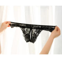 Lencería de talla grande XL 2XL 3XL 4XL, bragas transparentes sexis para mujer, tangas sexuales sin entrepierna de encaje, bragas eróticas femeninas con agujero - details 2