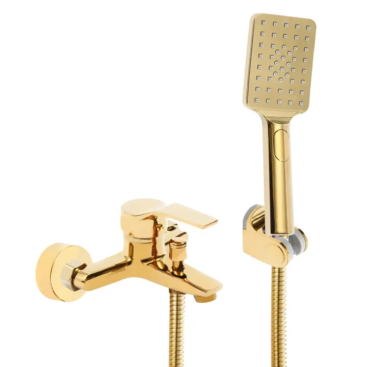 Moderno Ducha de Oro Grifo de Baño con Mezclador de Mano Partes de Plomería Mejora del Hogar - 1