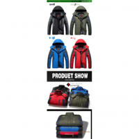 Chaquetas de esquí para hombre，Impermeable con forro polar cálido，Con tapa a prueba de viento，Adecuado para Senderismo y viajes - details 3