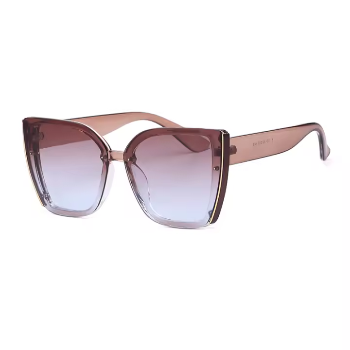Gafas de sol con montura grande para mujer, lentes de sol populares de ojo de gato, a la moda, coreanas - 1