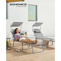 Silla de Sentado al Aire Libre Ajustable Plegable, 193 x 53 x 29 cm, Capacidad de 150 kg, con Parasol, reposacabezas, Respaldo - details 19