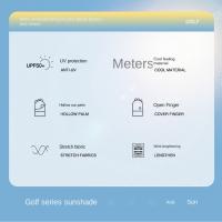 Guantes de Golf elásticos de medio dedo, guantes finos de Color sólido con protección solar, muñequera protectora Anti-UV, manoplas de seda helada para conducir - details 6