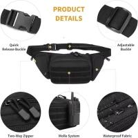 Riñonera de gran capacidad para exteriores, bolsa de pecho de nailon de alta densidad, impermeable, para escalada, multifuncional, Molle, bolsa colgante para cintura de viaje - details 3