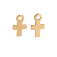 Colgantes de Cruza de Latón Dorado de 18K Joyería DIY Hallazgos de Collares y Pendientes - details 24