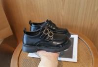 Zapatos de cuero antideslizantes para niñas, mocasines versátiles de fondo suave, estilo coreano, Britishi, otoño, 2024 - details 7