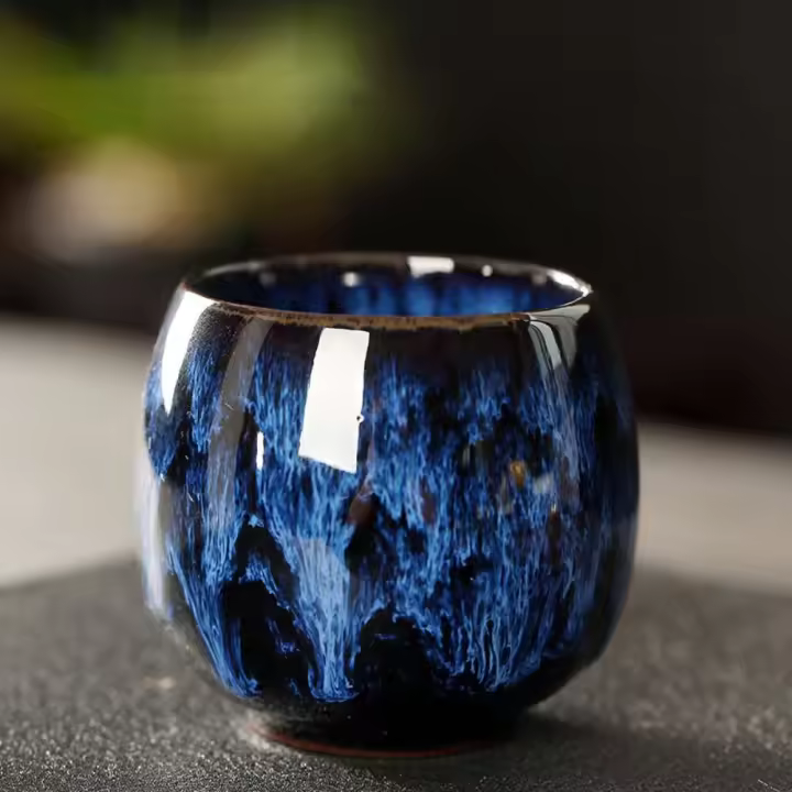 Taza de té de cerámica creativa de Kung Fu, taza de agua de porcelana, vajilla de transformación de horno de cerámica - 1