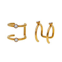 Pendientes de clip invisibles para mujer y hombre, aretes de 3 colores, sin agujero, 2 uds., gran oferta - details 6