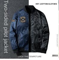 Chaqueta de piloto de la Fuerza Aérea para hombre, traje de béisbol de otoño/invierno, marca de moda, doble cara, grueso, grande - details 0