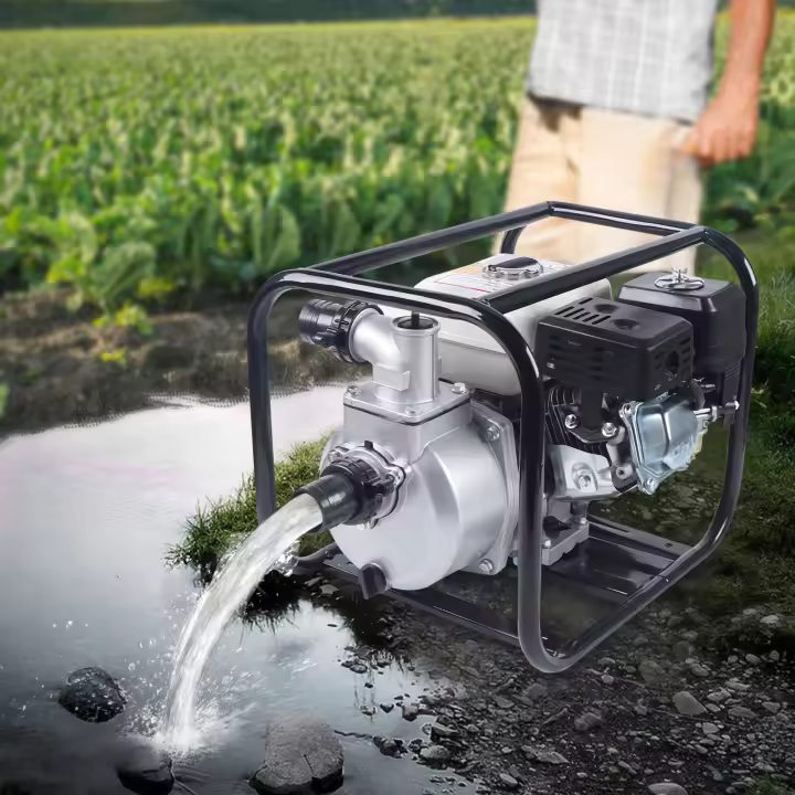 Bomba de Agua de Motor de Gasolina de 6.5HP Renderimiento Estable, Duradero, Práctico para Riegue y Piscina Material de Aluminio, Hierro, Plástico - 1