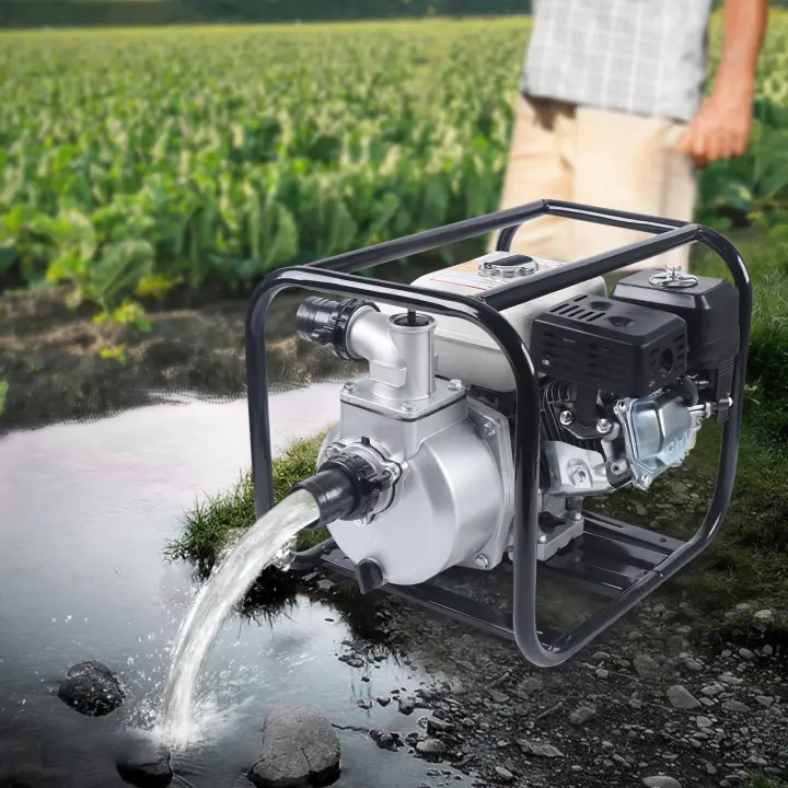 Bomba de Agua de Motor de Gasolina de 6.5HP Renderimiento Estable, Duradero, Práctico para Riegue y Piscina Material de Aluminio, Hierro, Plástico - 1