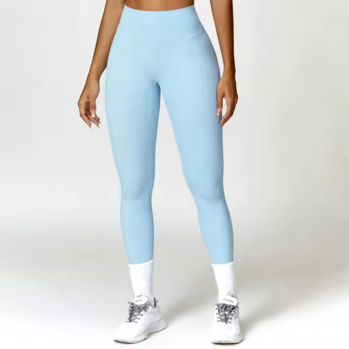 Pantalones de Yoga de cintura alta para mujer, mallas deportivas sin costuras para gimnasio, entrenamiento, barriga, correr - 1