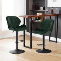 Sillas de Bar Taburete Regulables en Altura Design de Resalto con Cojín de Terciopelo - details 3