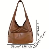 Bolsos hobo de mujer, bolso de hombro liso, bolsos de gran capacidad a la moda. - details 2
