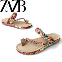 Zapatos planos de diseñador con anillo de metal, tacones altos, lujosas zapatillas de playa, moda femenina - details 4