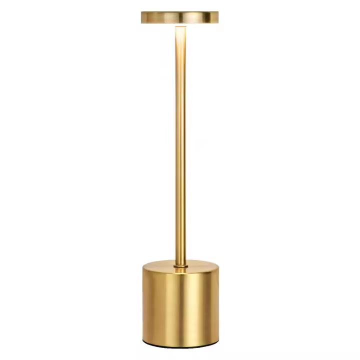 Lámpara de Mesa de Metal Recargable LED Luz Ambiental Creativa en Tres Colores - 1