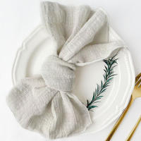 Pañuelos de Gaza Hechos a Mano 10pcs Tamaño 30X30cm Servilletas de Algodón para Boda, Fiesta, Babería Conjunto de Cocina y Comedor - details 6