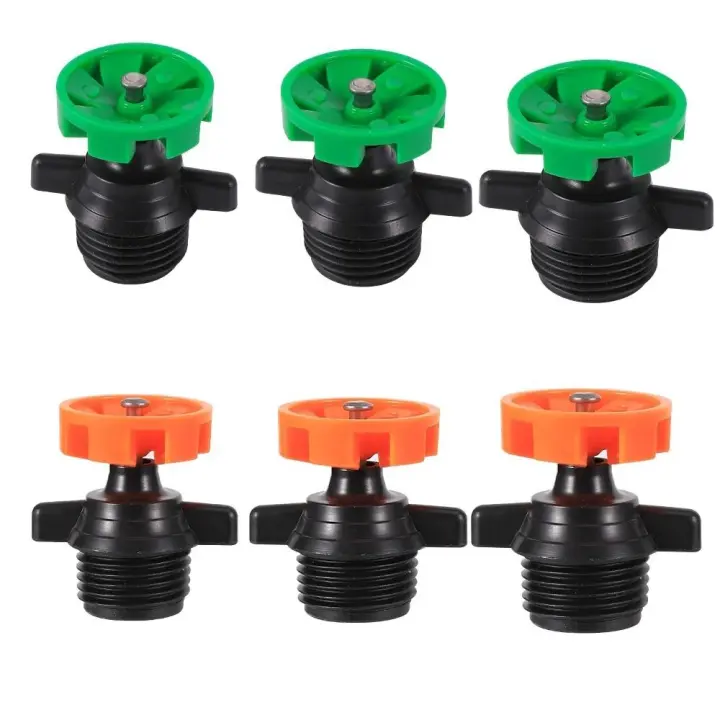 Boquilla de dispersión, aspersor giratorio de 1/2 pulgadas, boquilla de riego de 360 ​​grados, 200-250L/H, aspersor automático de microtorneo para jardín - 1