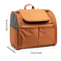 Mochila transportadora duradera para mascotas con cortinas parasol, malla de PVC para gatos y perros de hasta 13 libras, almohadilla extraíble a prueba de arañazos - details 0
