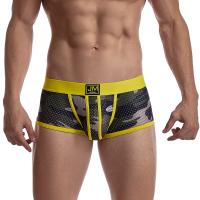 Ropa interior Sexy para hombre, calzoncillos Boxer Cueca Gay, bragas masculinas de malla de camuflaje, moda para hombre, ropa interior, calzoncillos, bolsa, pantalones cortos - details 11