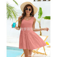 Vestido de bolsillo de encaje con cuello en V y protector solar de playa elegante nuevo a la moda para mujer - details 6