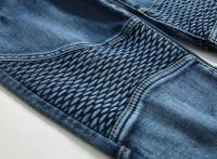 Nuevos pantalones vaqueros de motociclista Vintage de retazos para hombre, pantalones vaqueros de ciclismo elásticos rectos ajustados de Hip Hop, pantalones de calle de moda para hombre - details 13