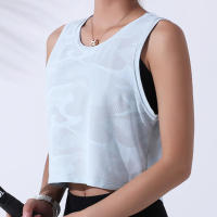 Camiseta deportiva de yoga holgada para mujer, sin costuras, transpirable, de secado rápido - details 6